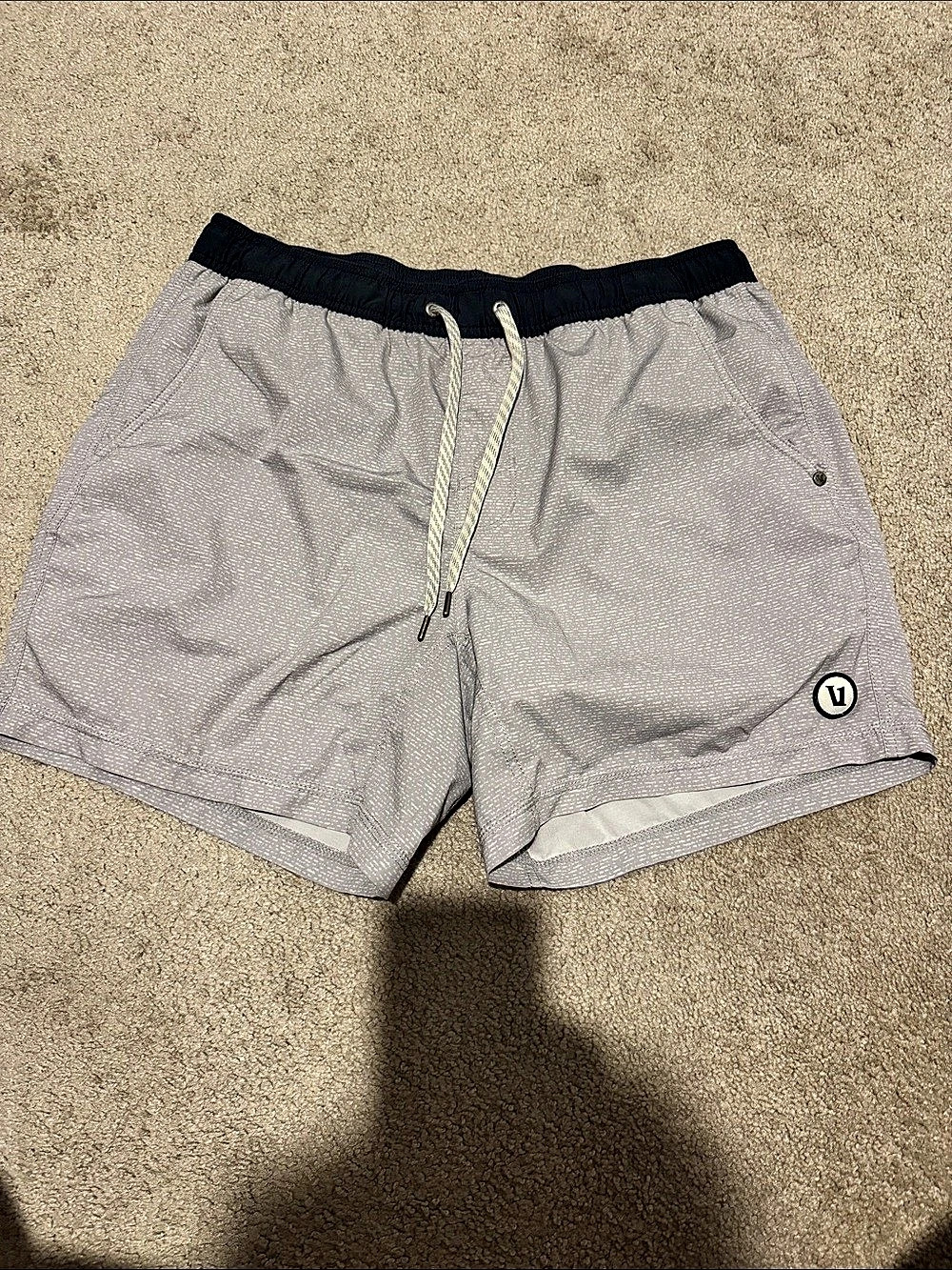 Vuori Kore Short Men's Gray & Black Athletic Shorts